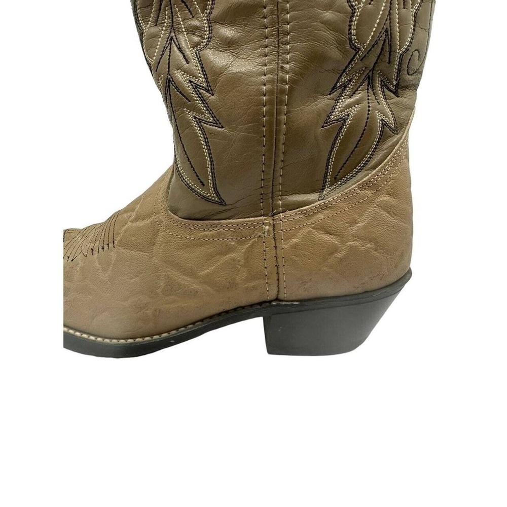 Acme Cowboy Boots Mens 9EW Tan‎ Leather Western Made in USA 4527 Good - Picture 7 of 16
